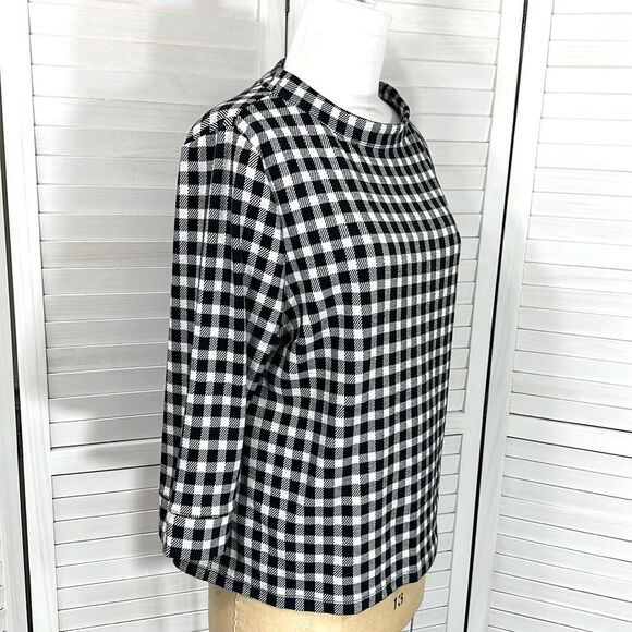 Talbots Top Size XL Sabrina Buffalo Checkered NWOT - Picture 3 of 11